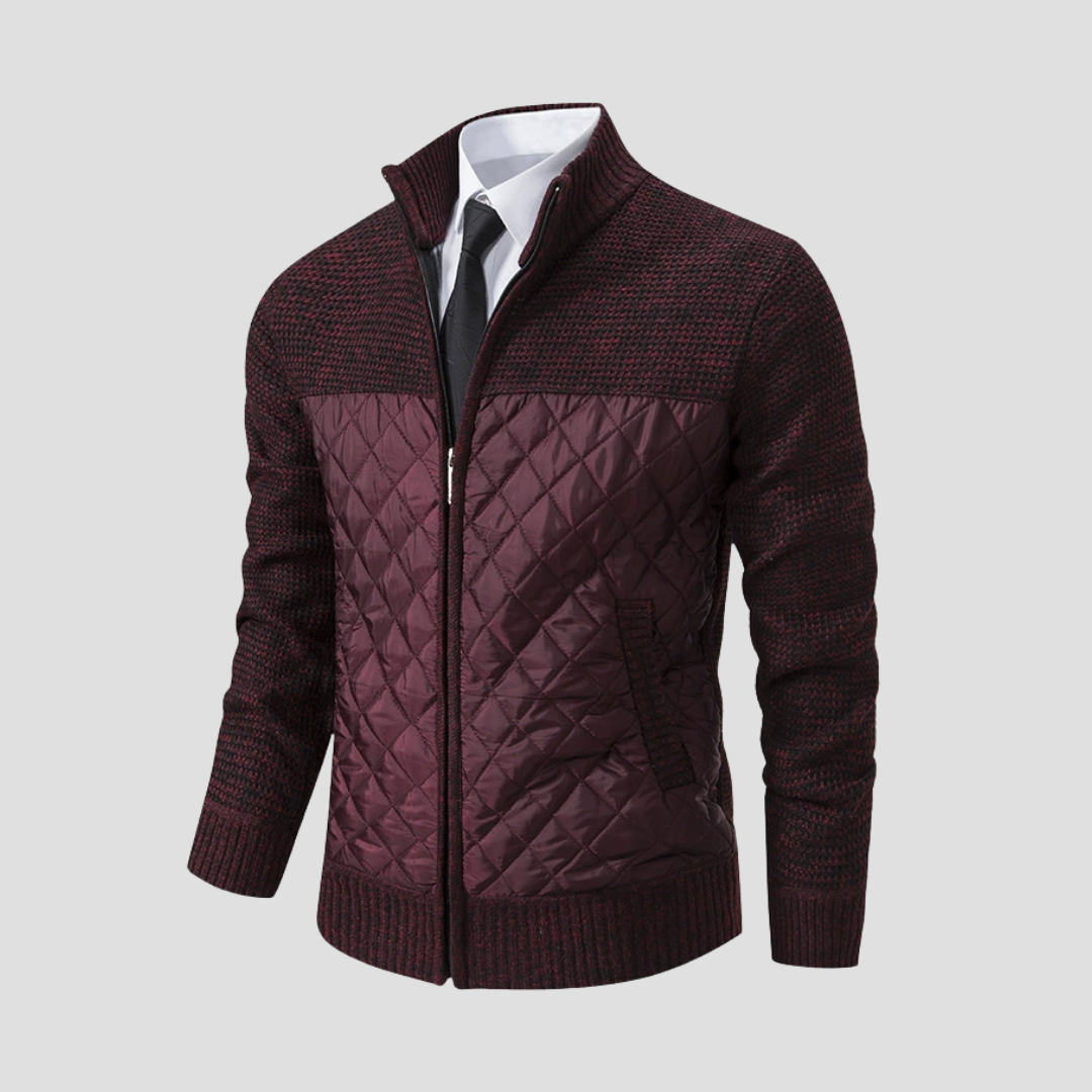Men's Quilted Jacket Cotton Blend Smart Casual 7