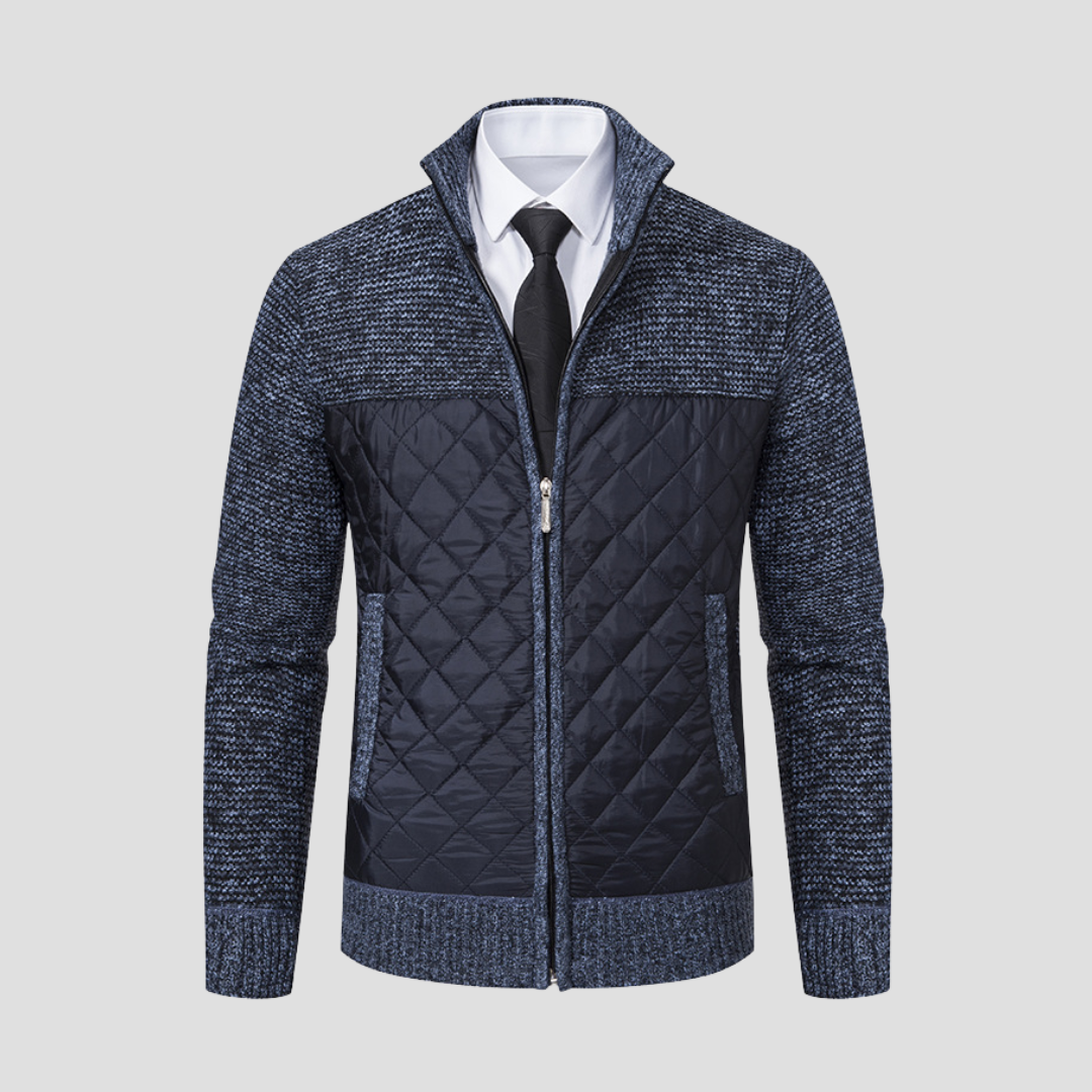 Men's Quilted Jacket Cotton Blend Smart Casual 8
