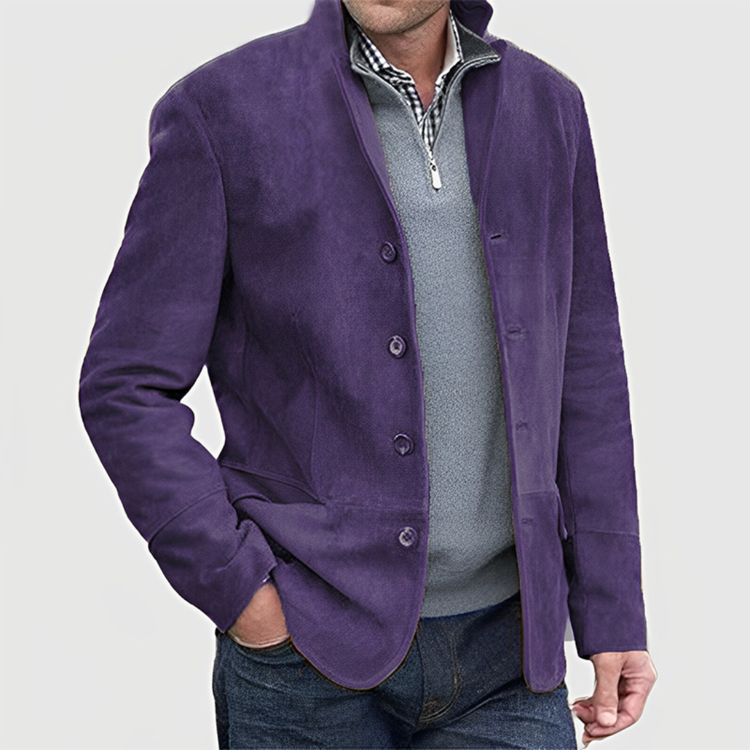 Men's Tweed Jacket Acrylic Smart Casual Button Front 4