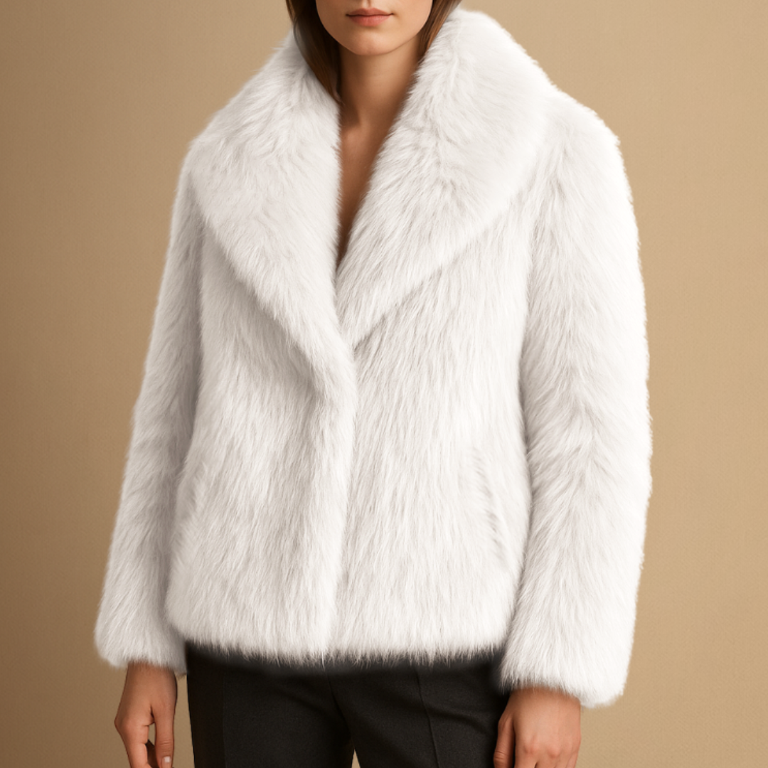 Women's Faux Fur Coat Oversized Lapel Winter Outerwear 10