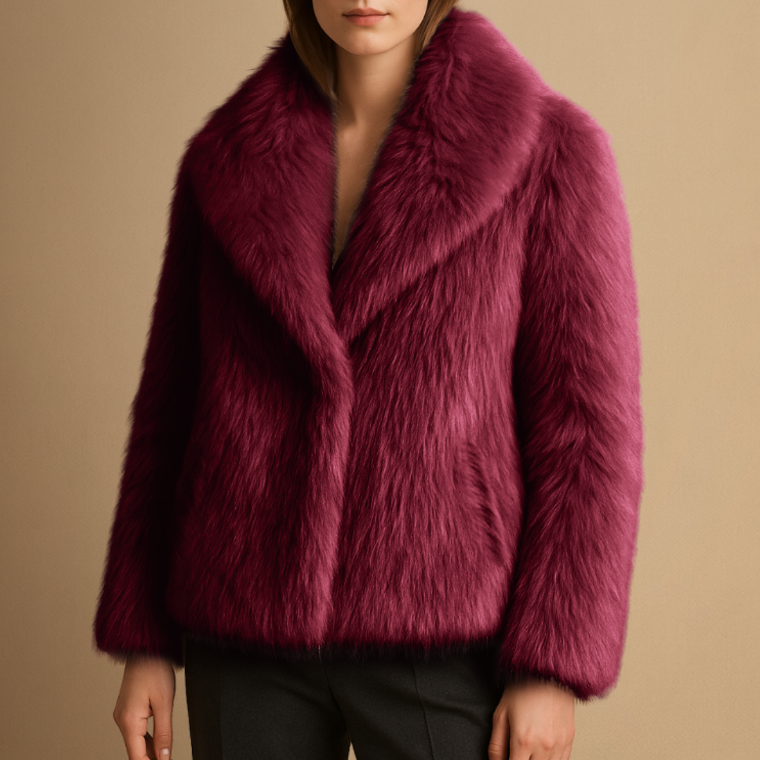 Women's Faux Fur Coat Oversized Lapel Winter Outerwear 11