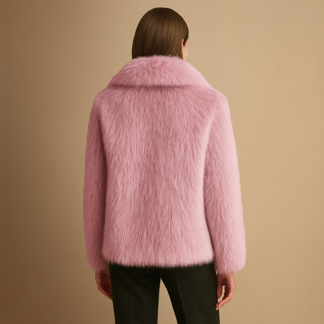 Women's Faux Fur Coat Oversized Lapel Winter Outerwear 3