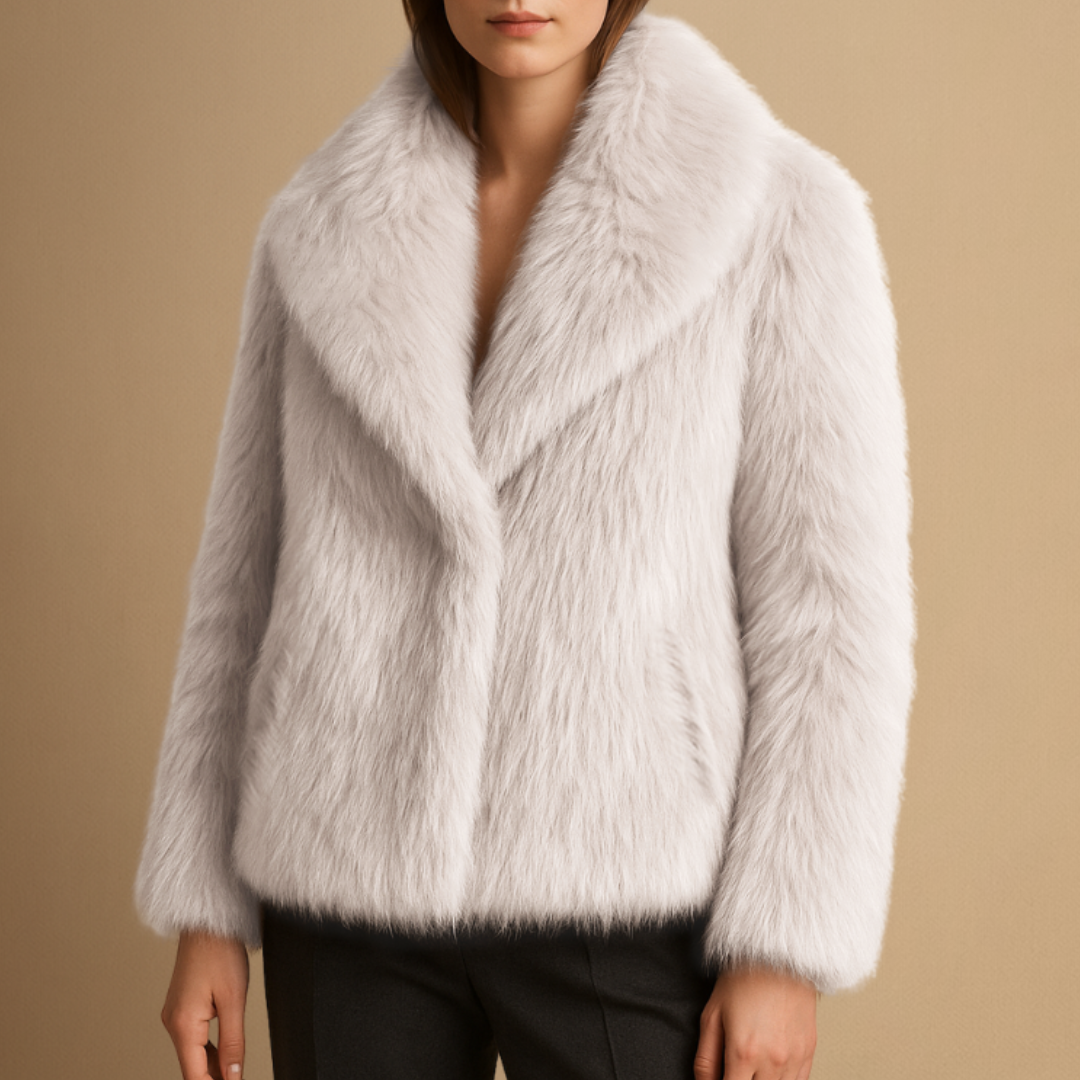 Women's Faux Fur Coat Oversized Lapel Winter Outerwear 4