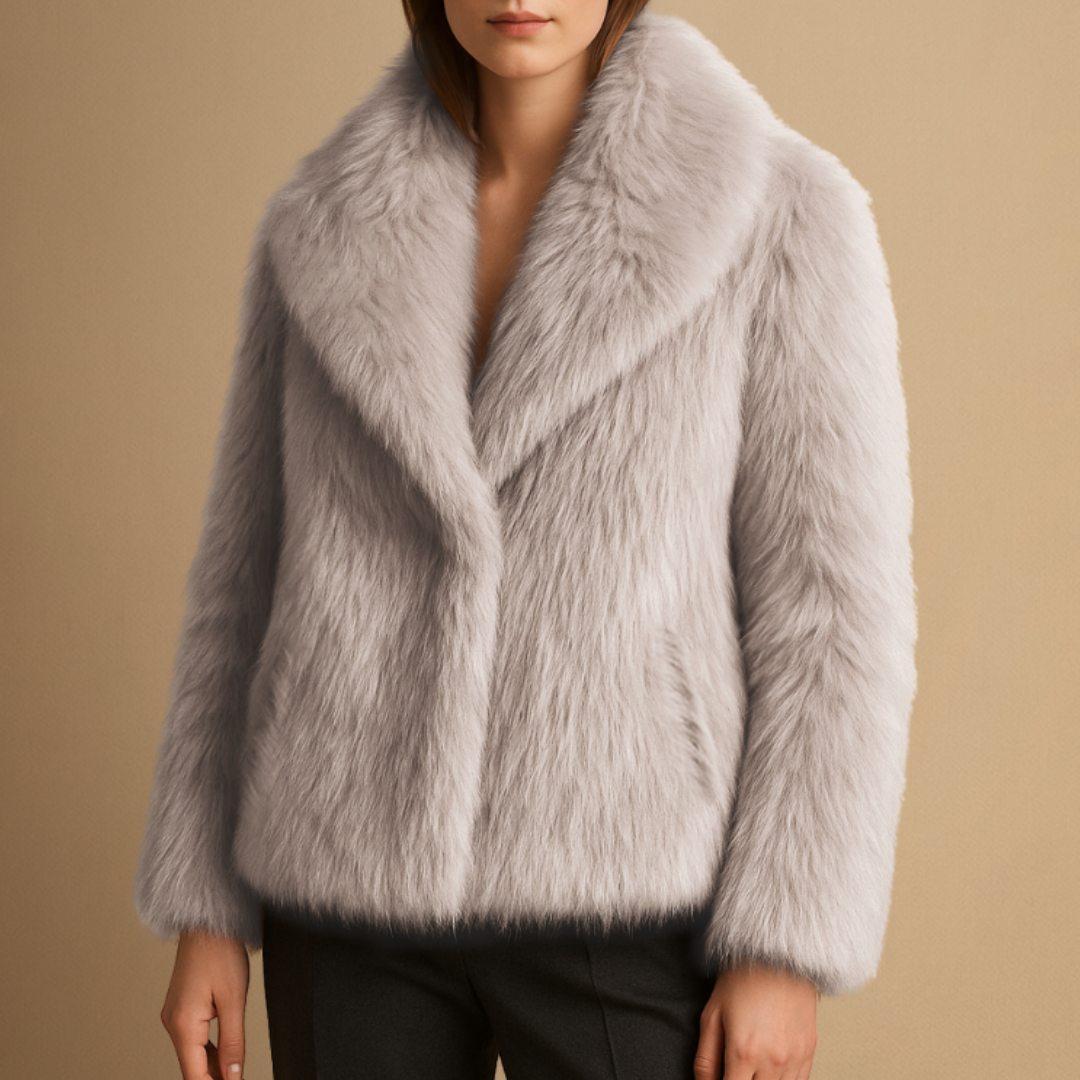Women's Faux Fur Coat Oversized Lapel Winter Outerwear 5