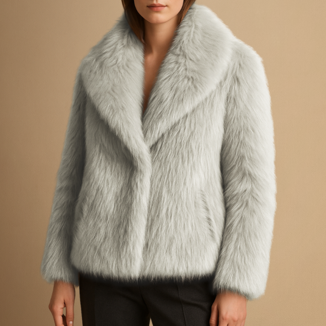 Women's Faux Fur Coat Oversized Lapel Winter Outerwear 6