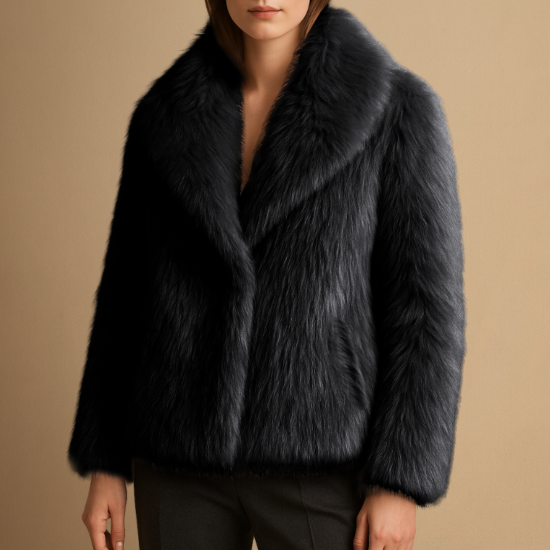 Women's Faux Fur Coat Oversized Lapel Winter Outerwear 7