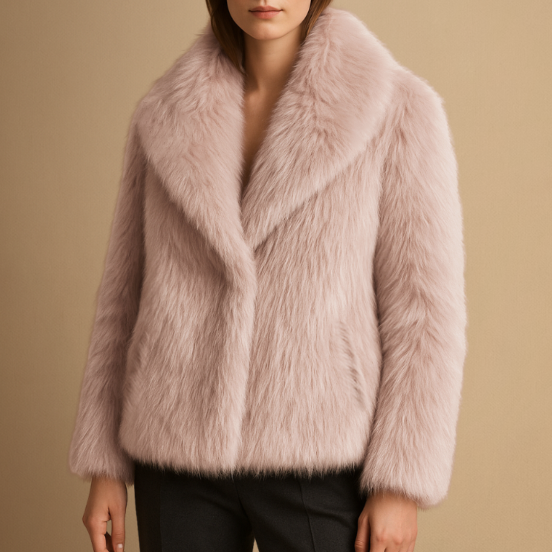 Women's Faux Fur Coat Oversized Lapel Winter Outerwear 9
