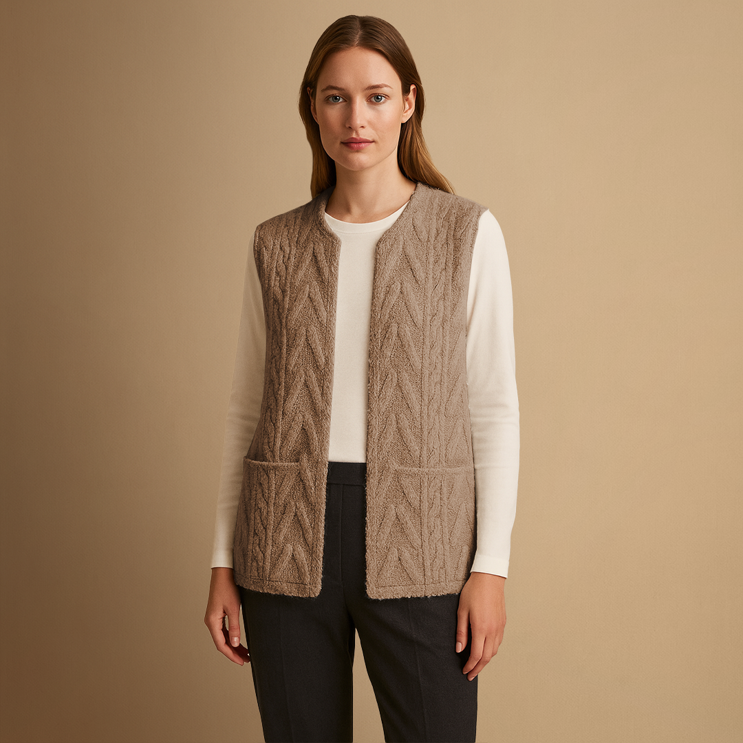 Women's Gilet Knitted Fleece Warm Layer 2
