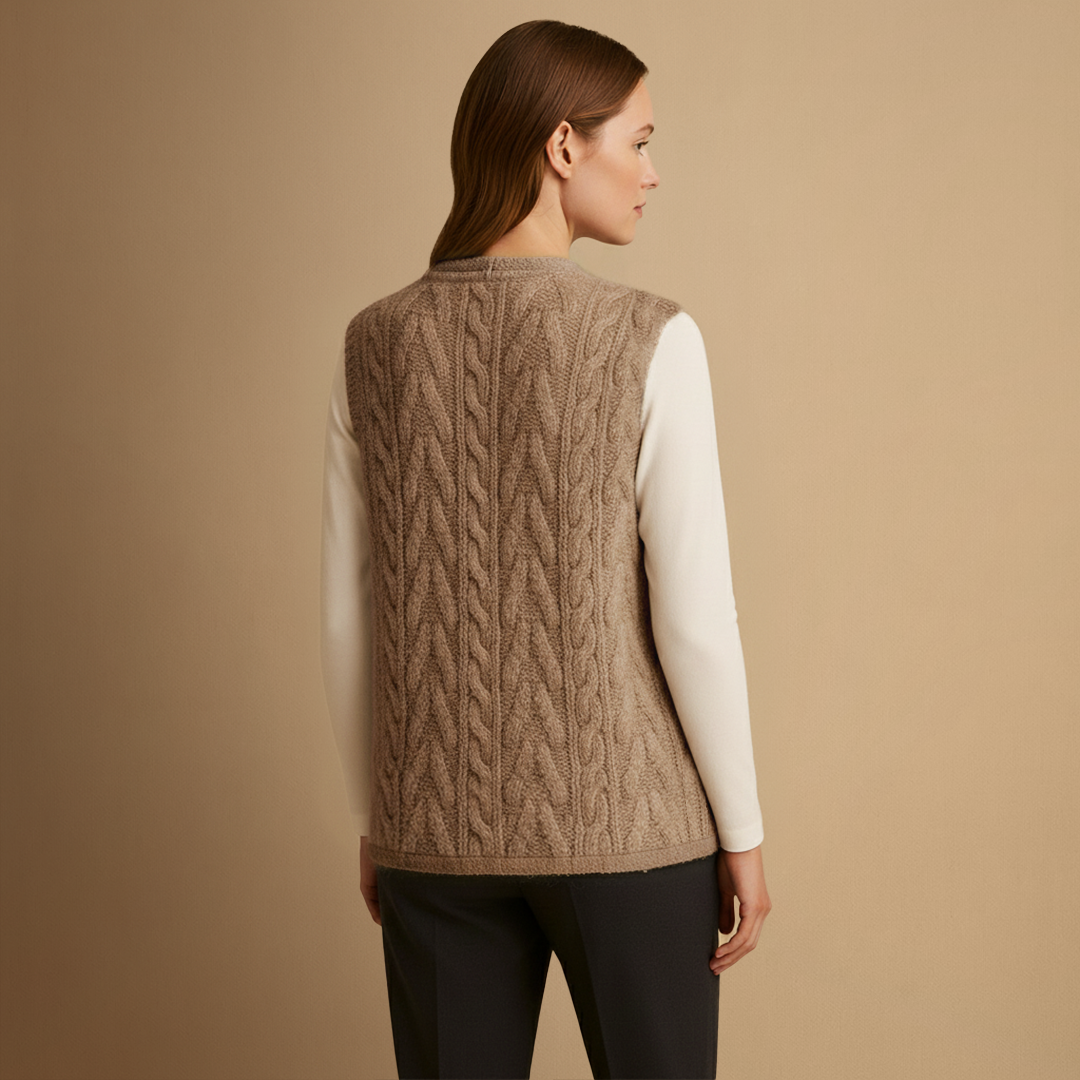 Women's Gilet Knitted Fleece Warm Layer 3