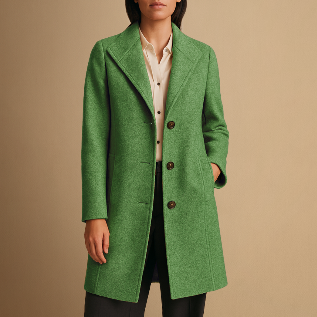 Women's Winter Coat Tweed Mid-Length with Structured Lapel 5