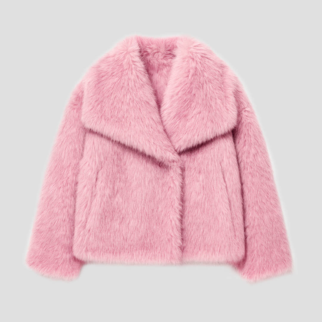 Women's Faux Fur Coat Oversized Lapel Winter Outerwear 1