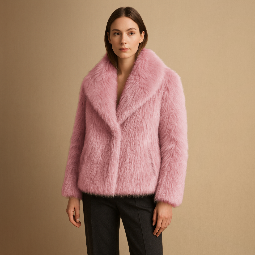 Women's Faux Fur Coat Oversized Lapel Winter Outerwear 2