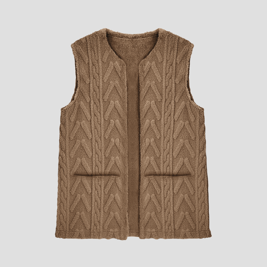 Women's Gilet Knitted Fleece Warm Layer 1