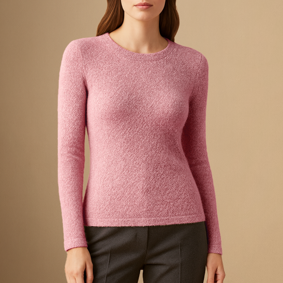 Women's Jumper Knit Medium Stretch Crew Neck Long Sleeve 4