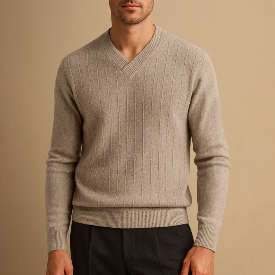 Women's Jumper Soft Knit V-Neck Classic 0