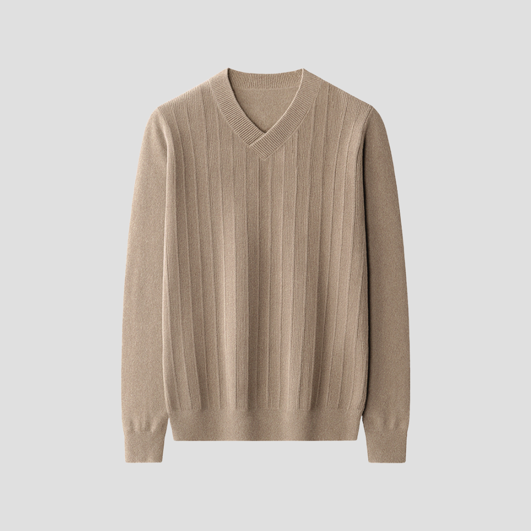 Women's Jumper Soft Knit V-Neck Classic 1