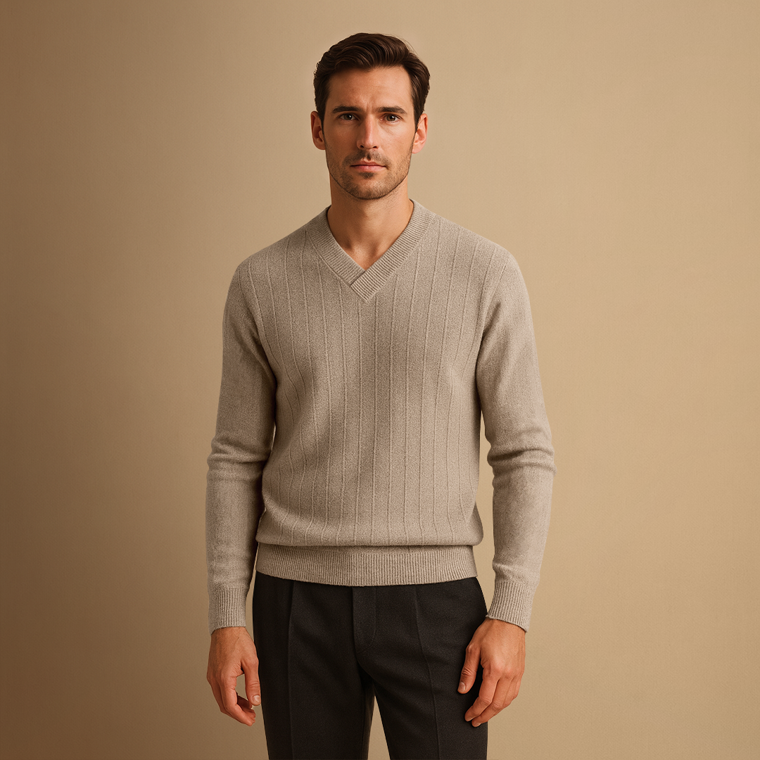 Women's Jumper Soft Knit V-Neck Classic 2