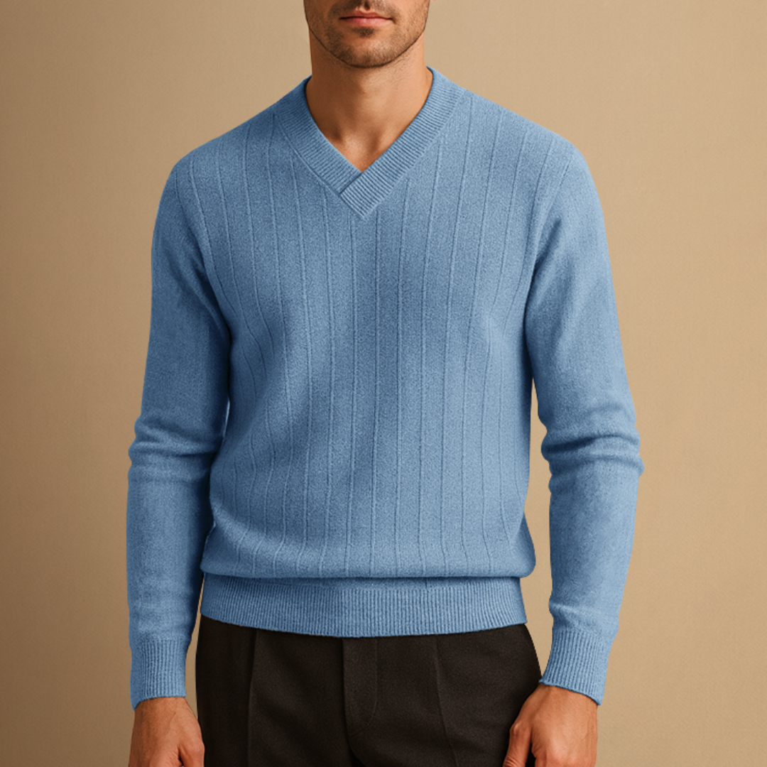 Women's Jumper Soft Knit V-Neck Classic 4