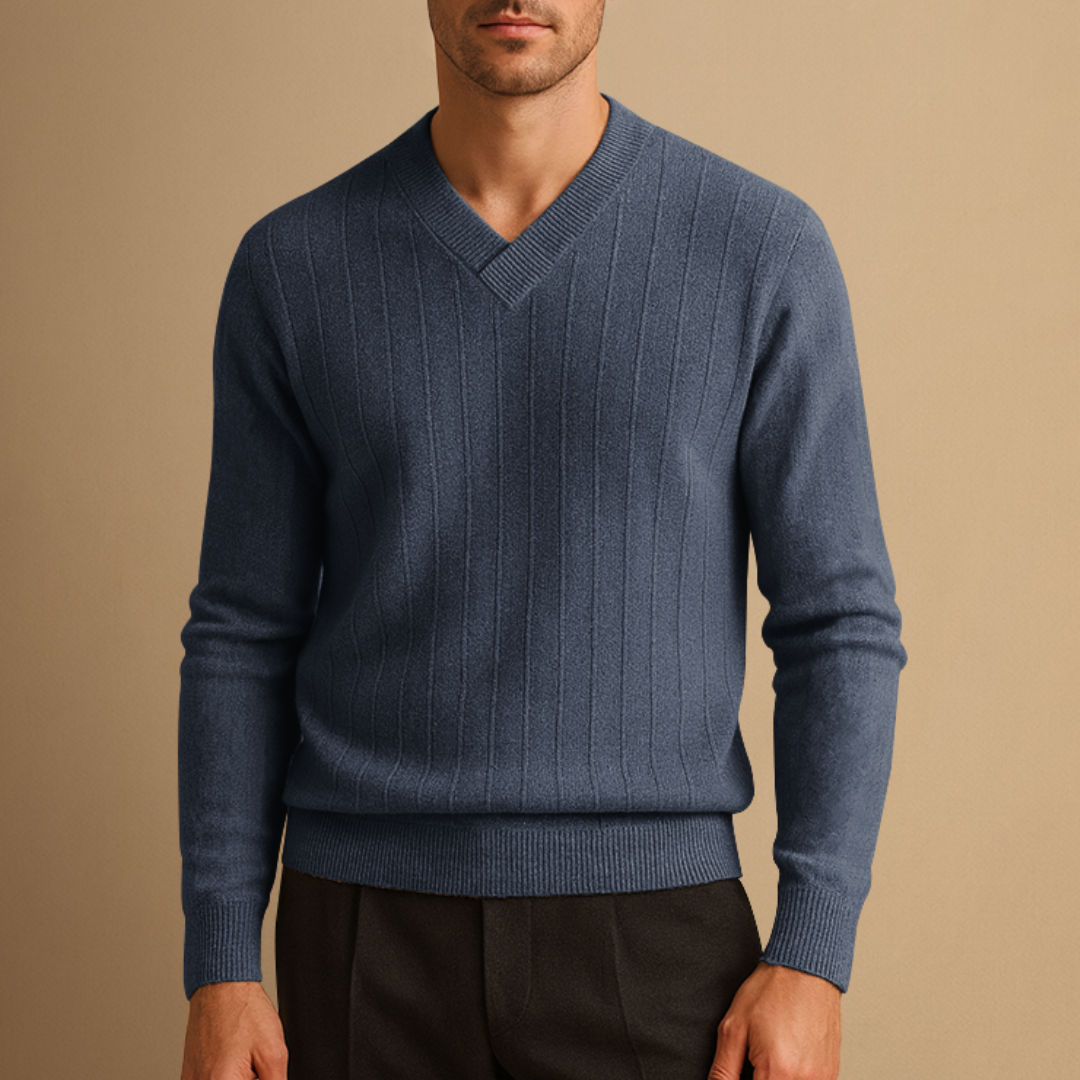 Women's Jumper Soft Knit V-Neck Classic 5