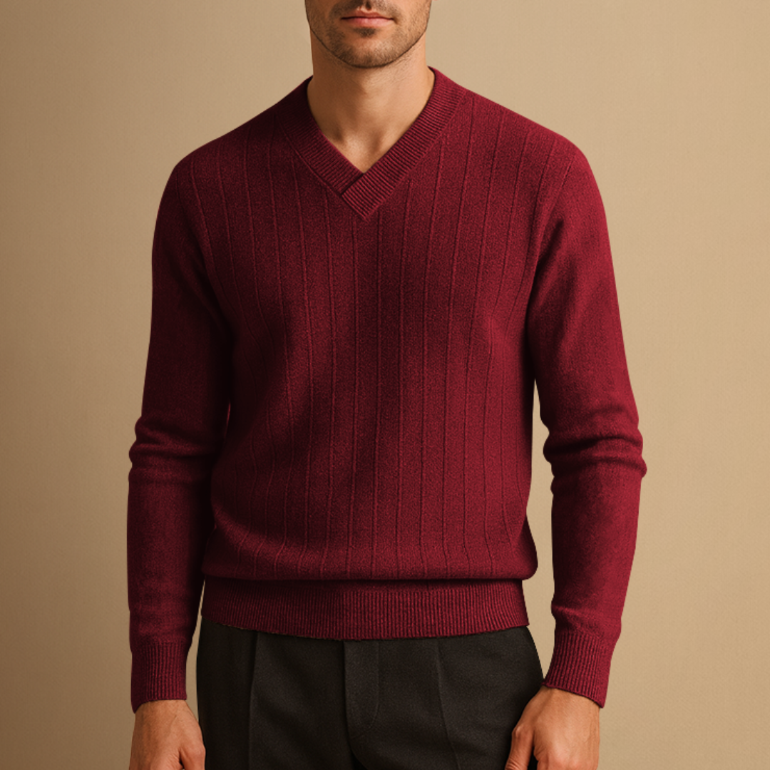 Women's Jumper Soft Knit V-Neck Classic 6