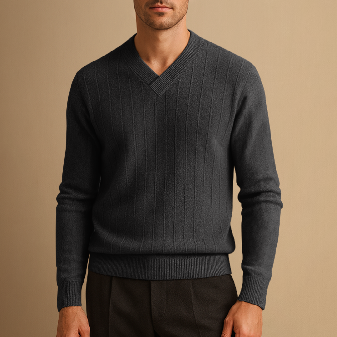 Women's Jumper Soft Knit V-Neck Classic 7