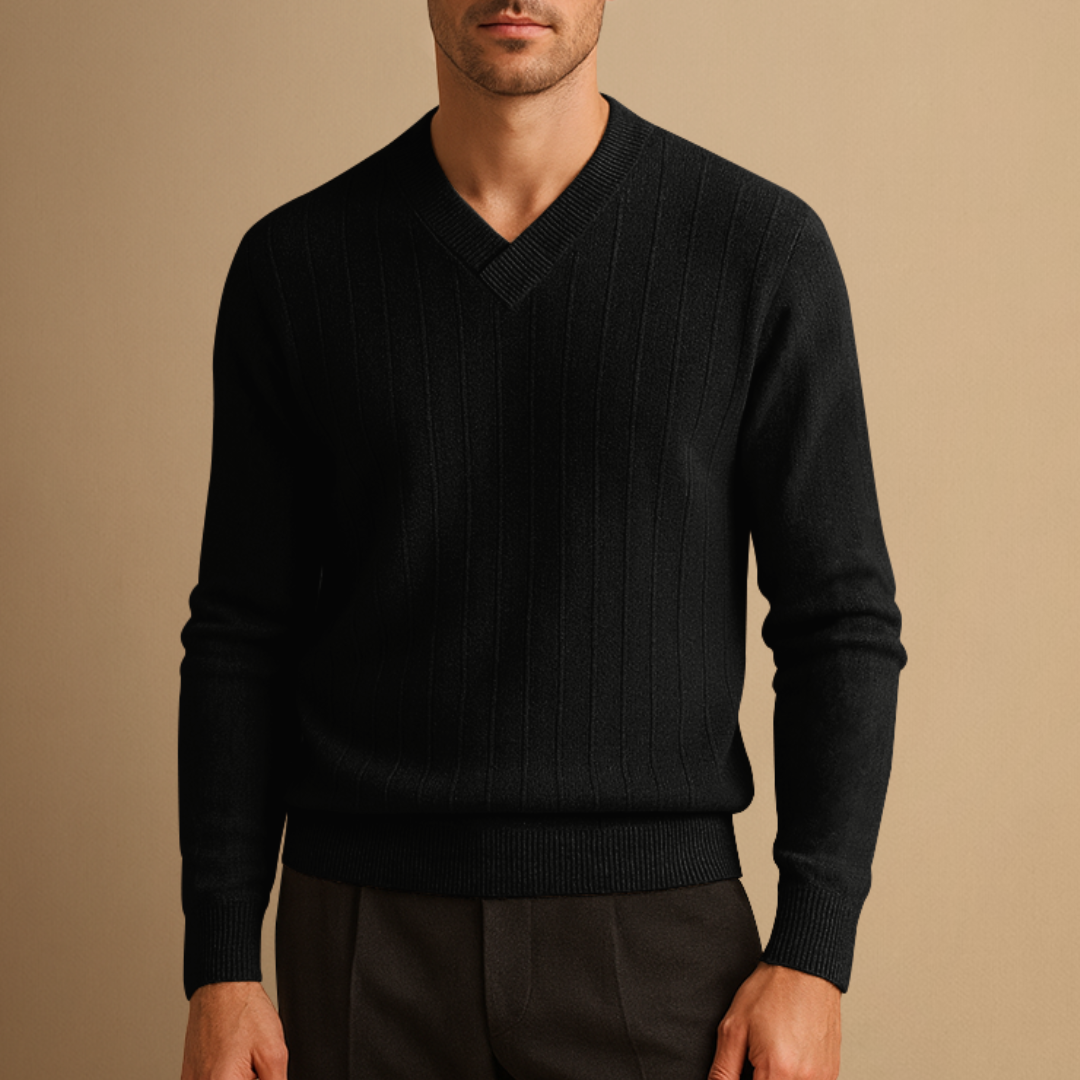 Women's Jumper Soft Knit V-Neck Classic 8